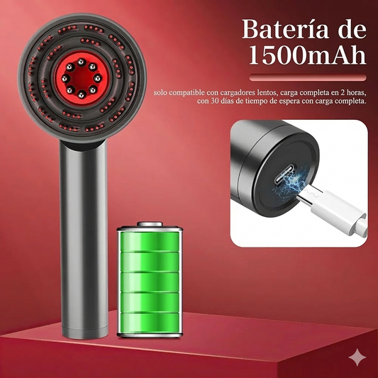 Cepillo Masajeador Cabello Terapia Luz