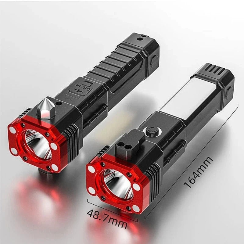 Pack 2x1 Linterna Multifuncional 4 En 1. ¡Luz y seguridad donde vayas!