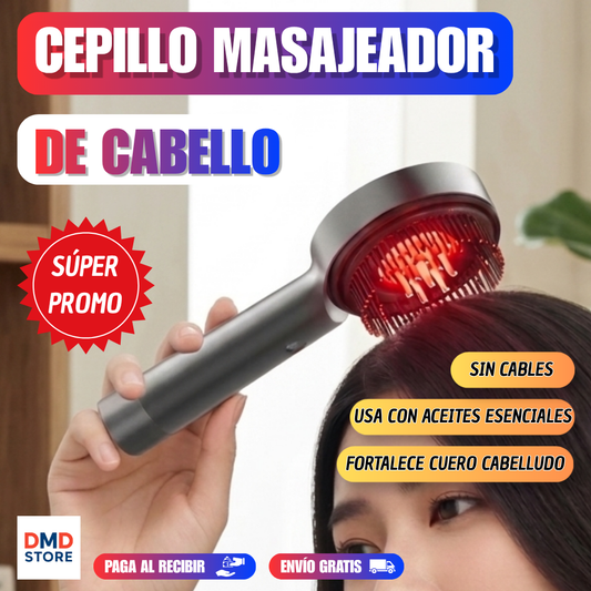 Cepillo Masajeador Cabello Terapia Luz
