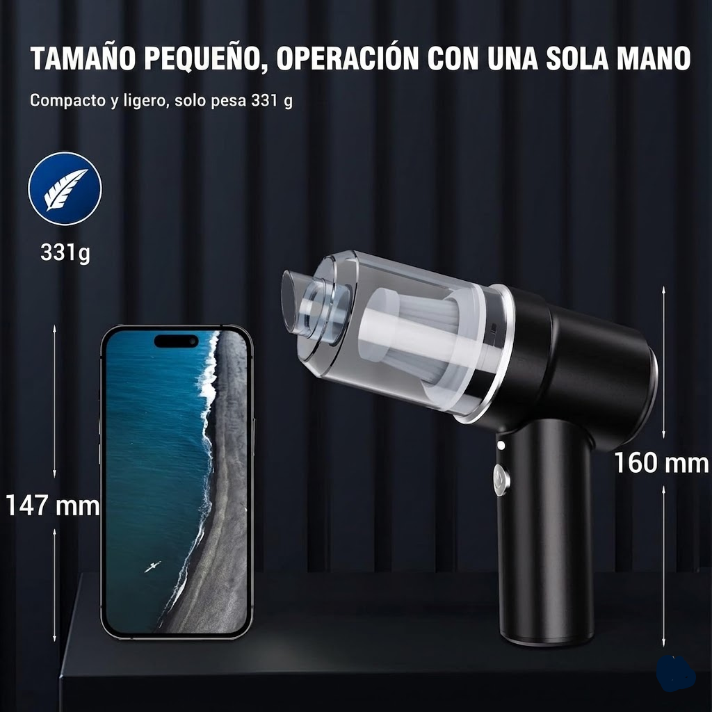 DustMini™ – Mini Aspiradora Portátil Recargable Auto - Potencia portátil para tu auto