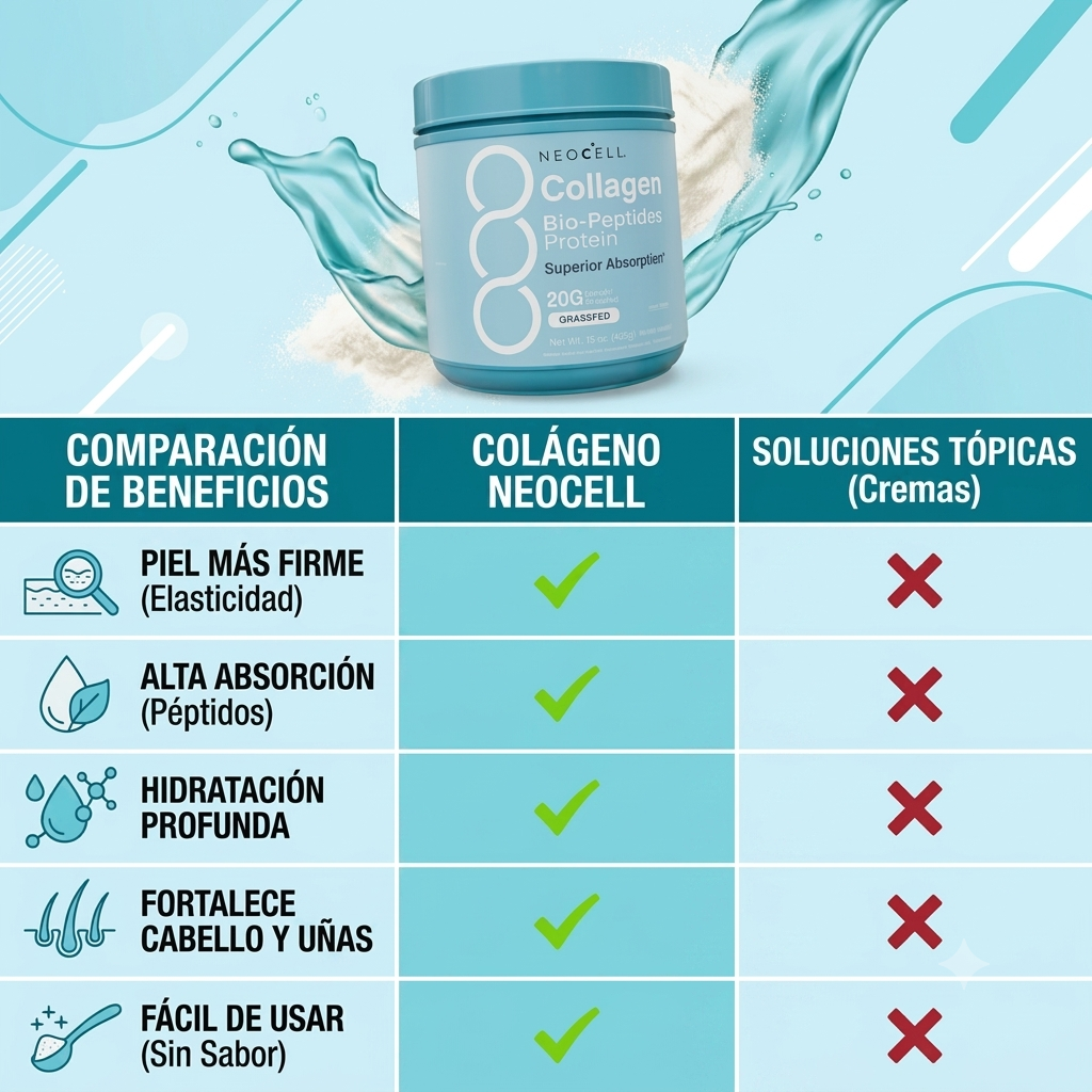 Colágeno BioPéptidos Proteina Grass Fed Polvo 567 gr NeoCell - ¡Bienestar que se siente!