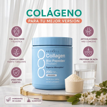 Colágeno BioPéptidos Proteina Grass Fed Polvo 567 gr NeoCell - ¡Bienestar que se siente!