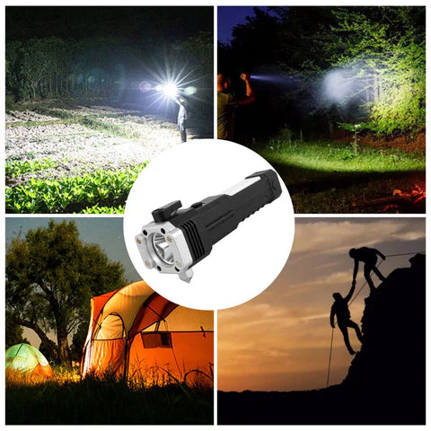 Pack 2x1 Linterna Multifuncional 4 En 1. ¡Luz y seguridad donde vayas!