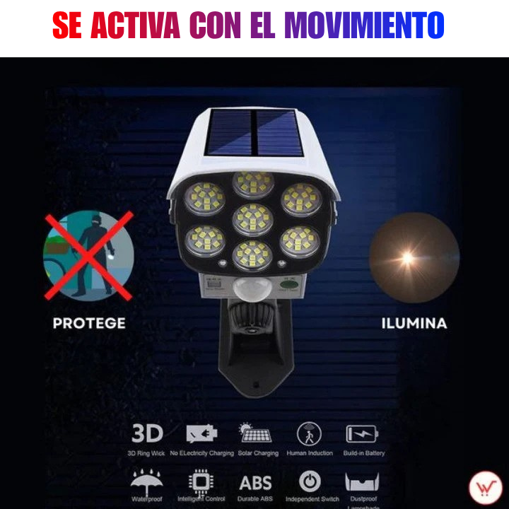 Foco Led Solar- Tipo Cámara
