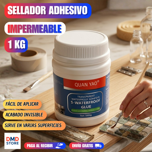 Sellador Adhesivo Transparente 1 Kg. ¡Dile adios a las goteras!