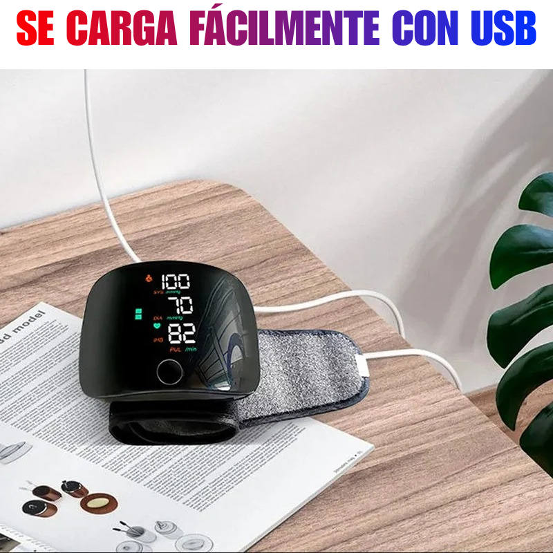Tensiómetro de muñeca presión digital con voz (inglés)