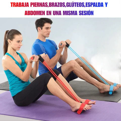 FlexBand Pro – Banda Elástica con Pedales – Tonifica tu cuerpo desde casa