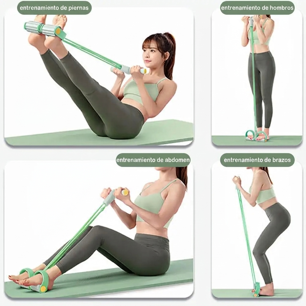FlexBand Pro – Banda Elástica con Pedales – Tonifica tu cuerpo desde casa